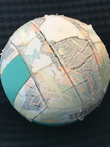 a volleyball